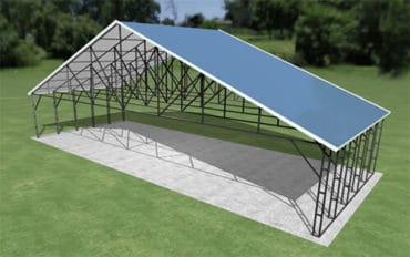 50x20 Vertical-Roof Carports and Metal Buildings