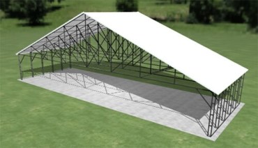 58x20 Vertical Roof Carport