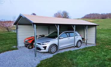 12x20 Boxed Eave Roof Carport