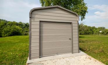 12x25 Regular Roof Metal Garage North