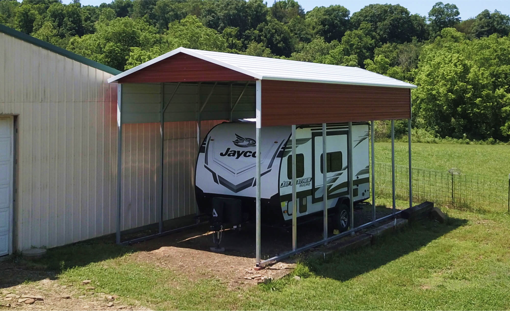 12x30 Boxed Eave Roof Carport