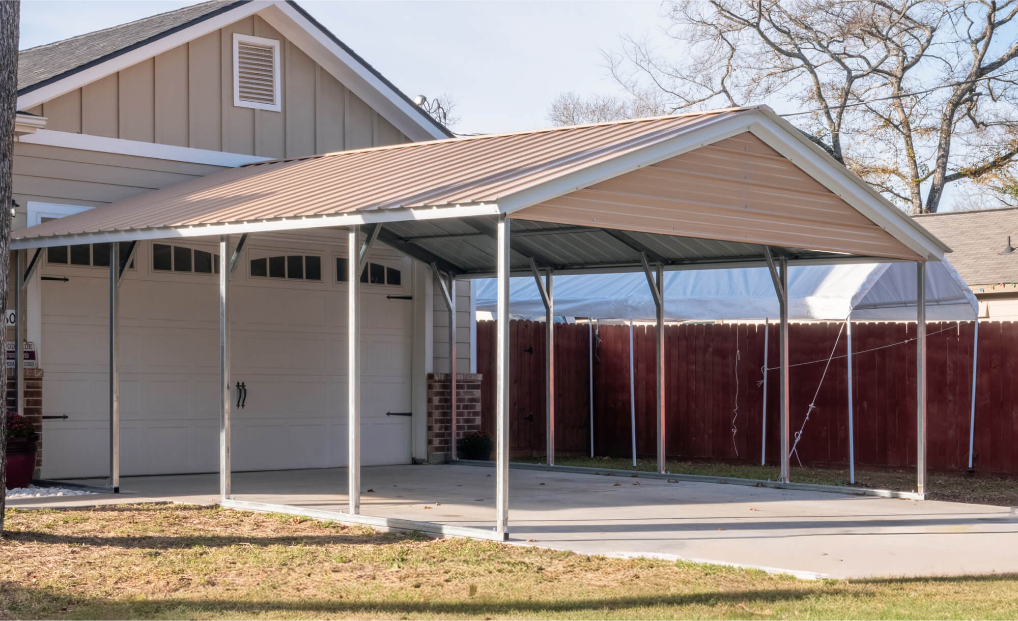 18x20 Vertical Roof Metal Carport