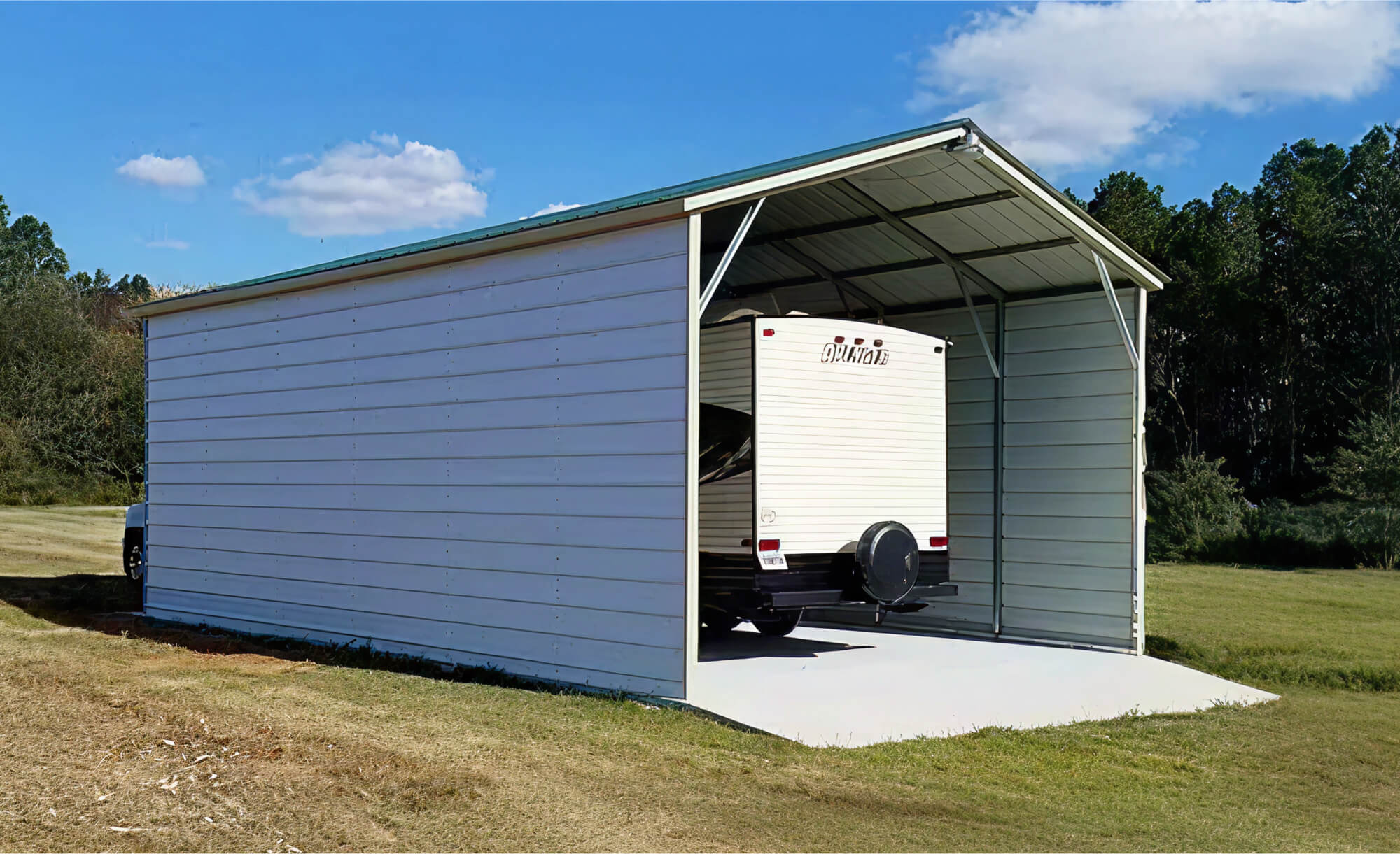 18x40 Vertical Roof Metal Carport