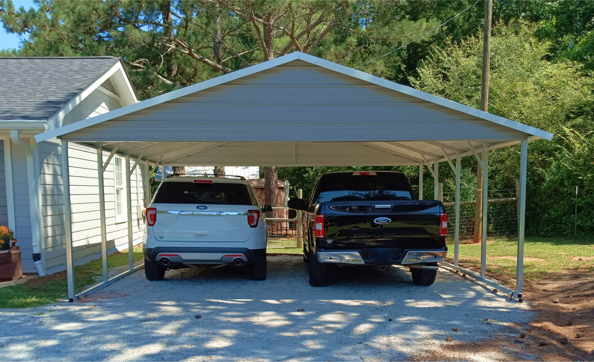 20x20 Boxed Eave Roof Carport