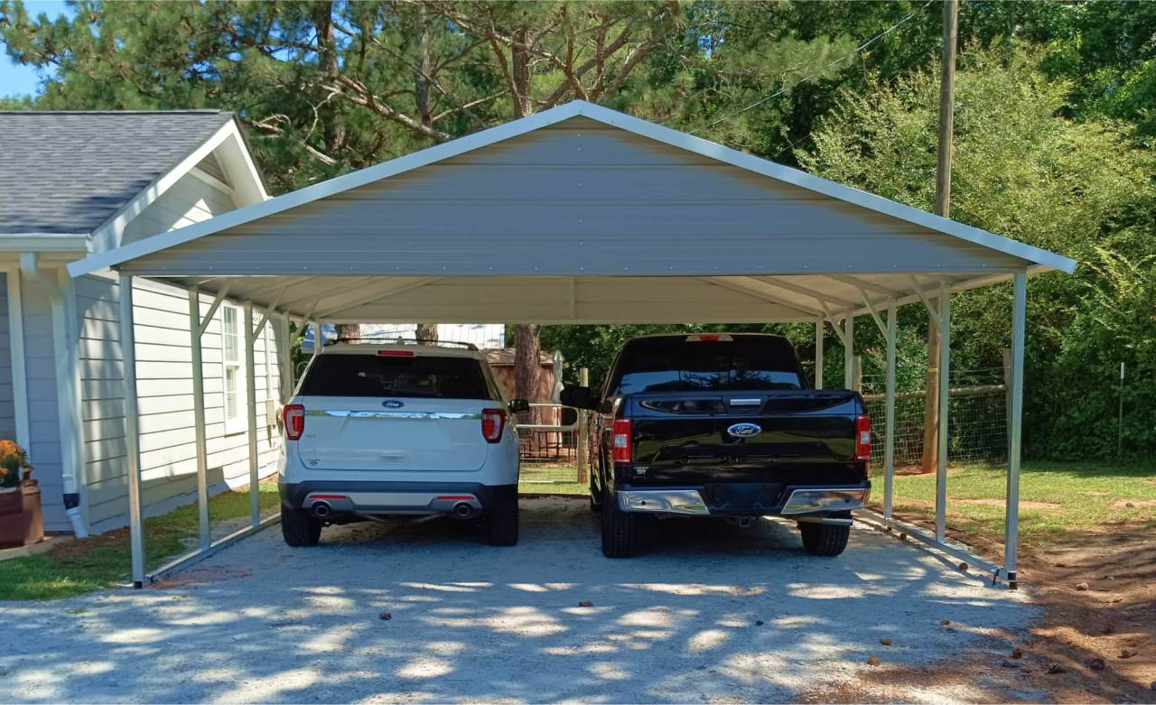 20x20 Boxed Eave Style Carport