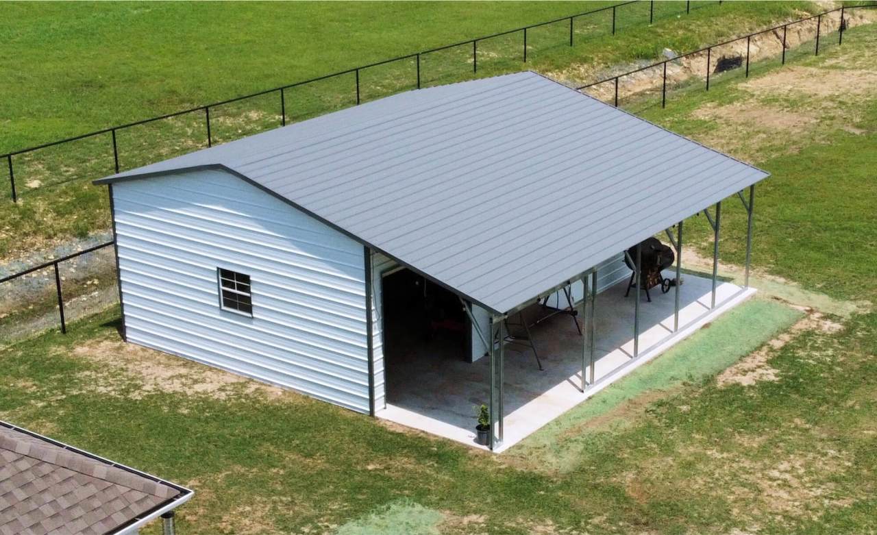 20x30 Boxed Eave Style Metal Garage
