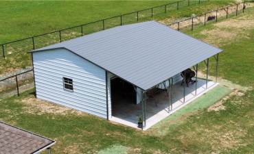 20x30 Boxed Eave Roof Metal Garage
