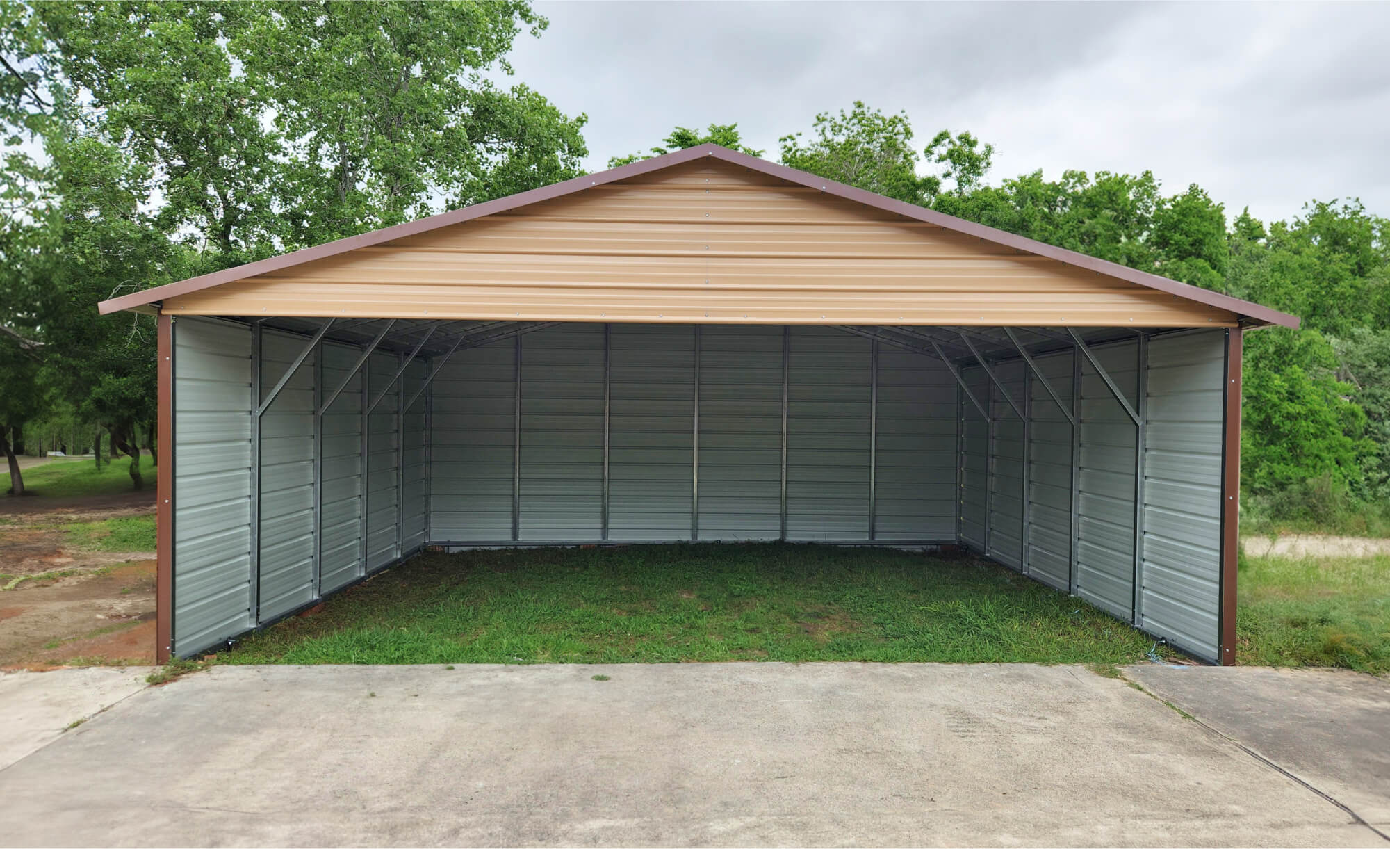24x20 Boxed Eave Roof Carport