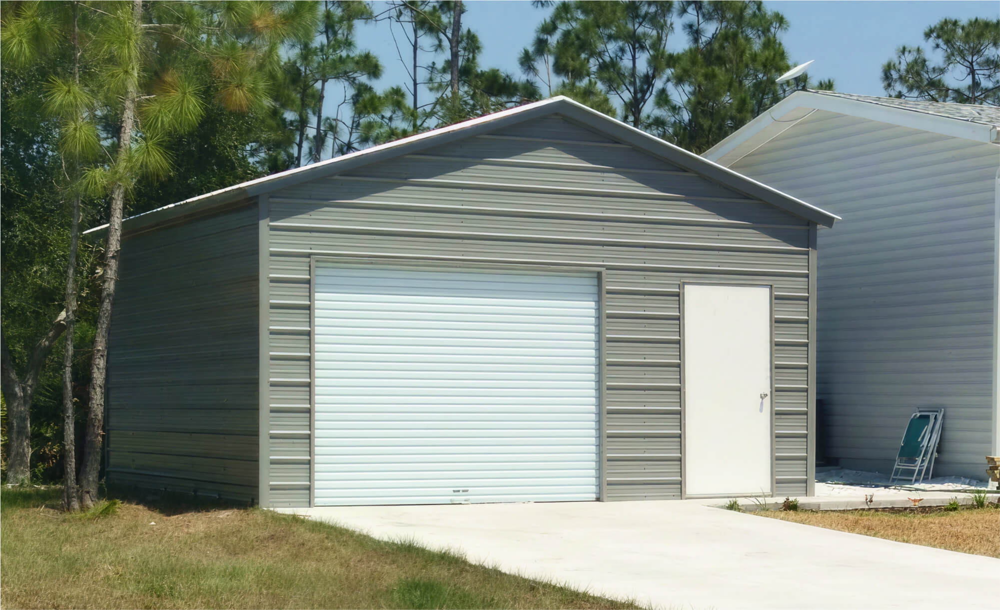 18x20 Vertical Roof Metal Garage