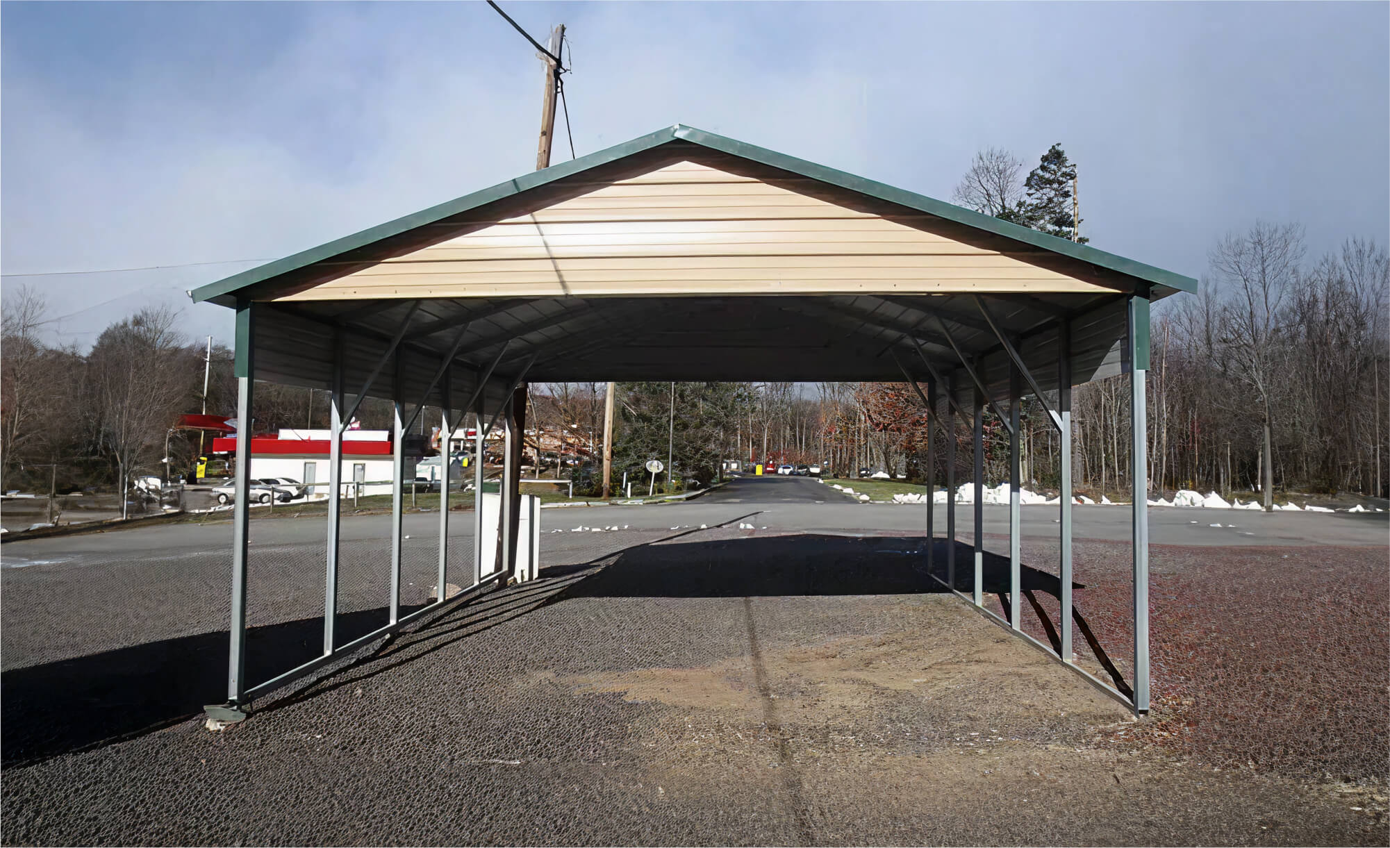 20x20 Boxed Eave Carport