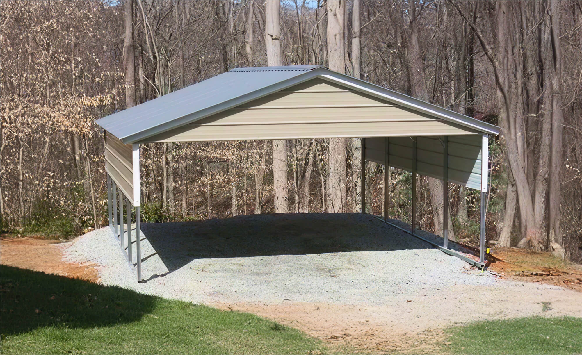 20x20 Vertical Roof Metal Carport
