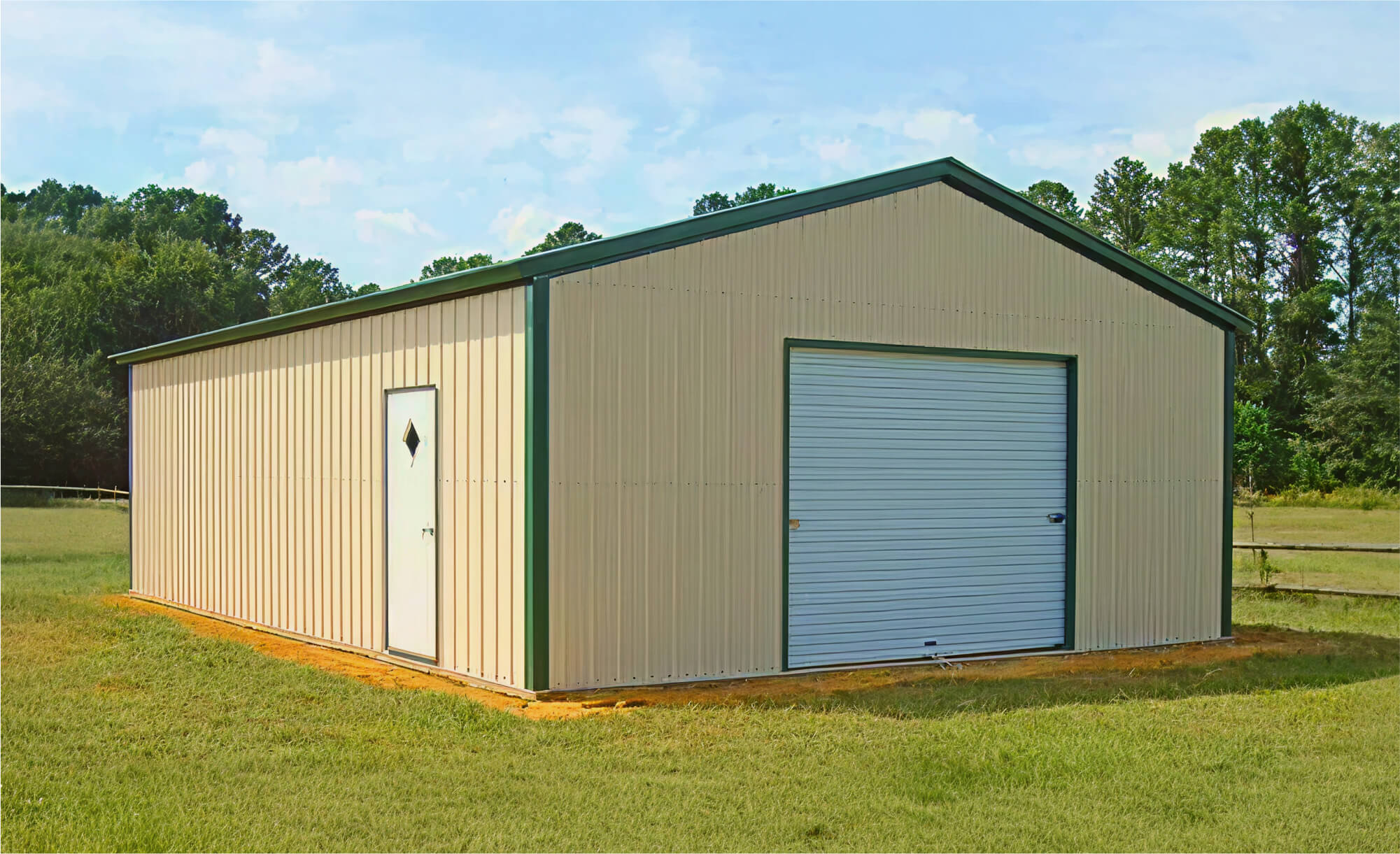 20x40 Vertical Roof Metal Garage