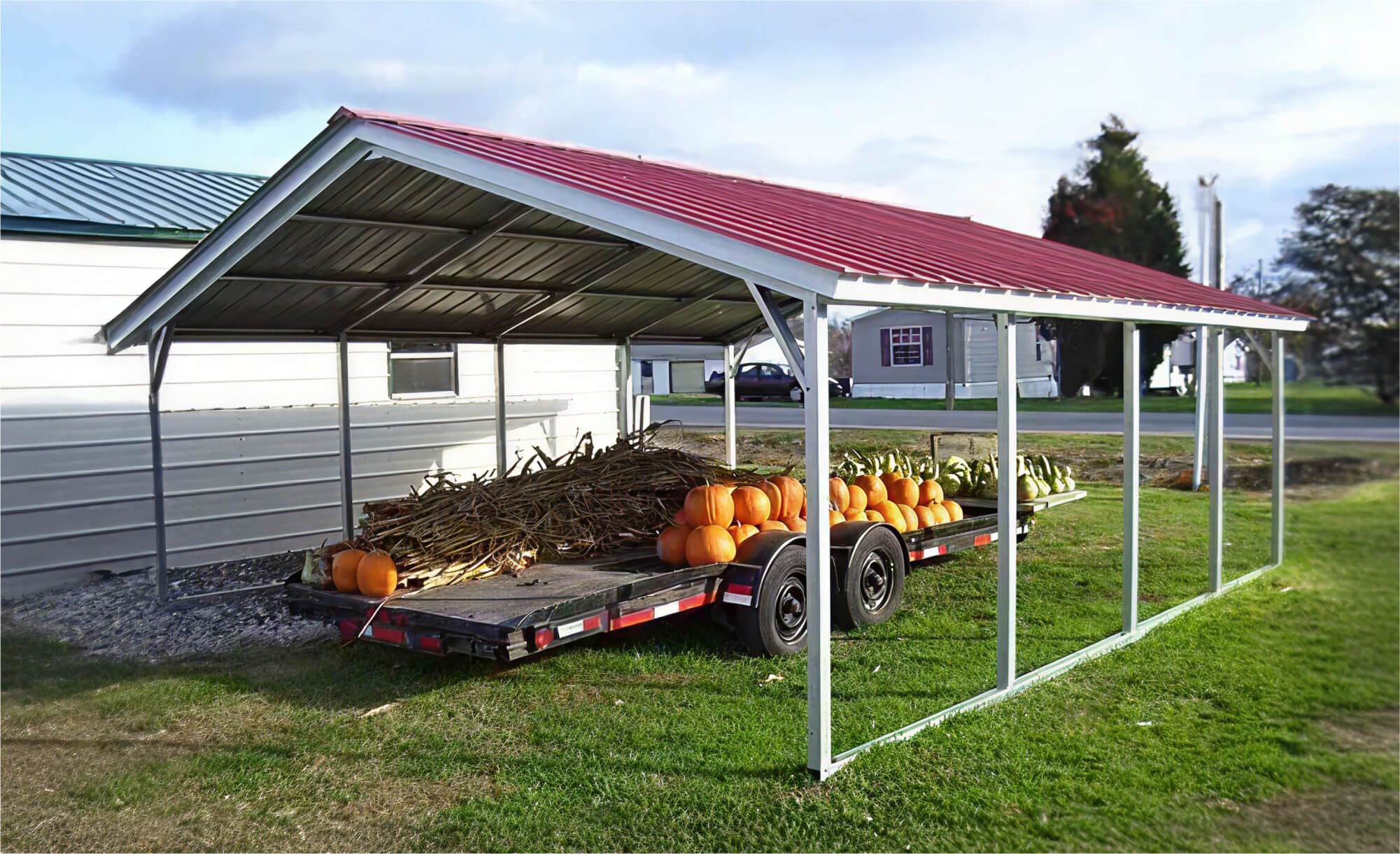 18x20 Vertical Roof Metal Carport