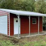 18x20 Vertical Roof Metal Garage