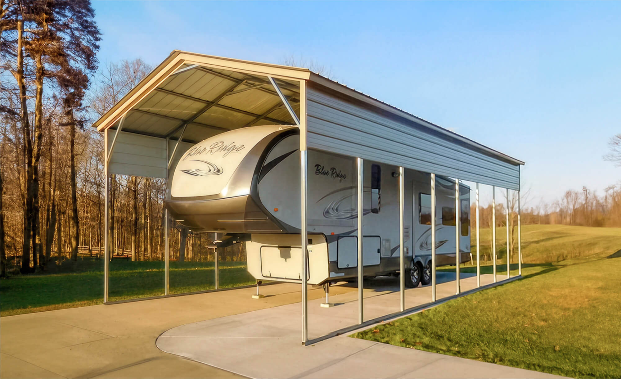 18x40 Vertical Roof Metal Carport