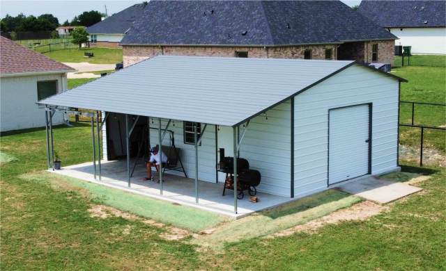 20x30 Boxed Eave Style Metal Garage