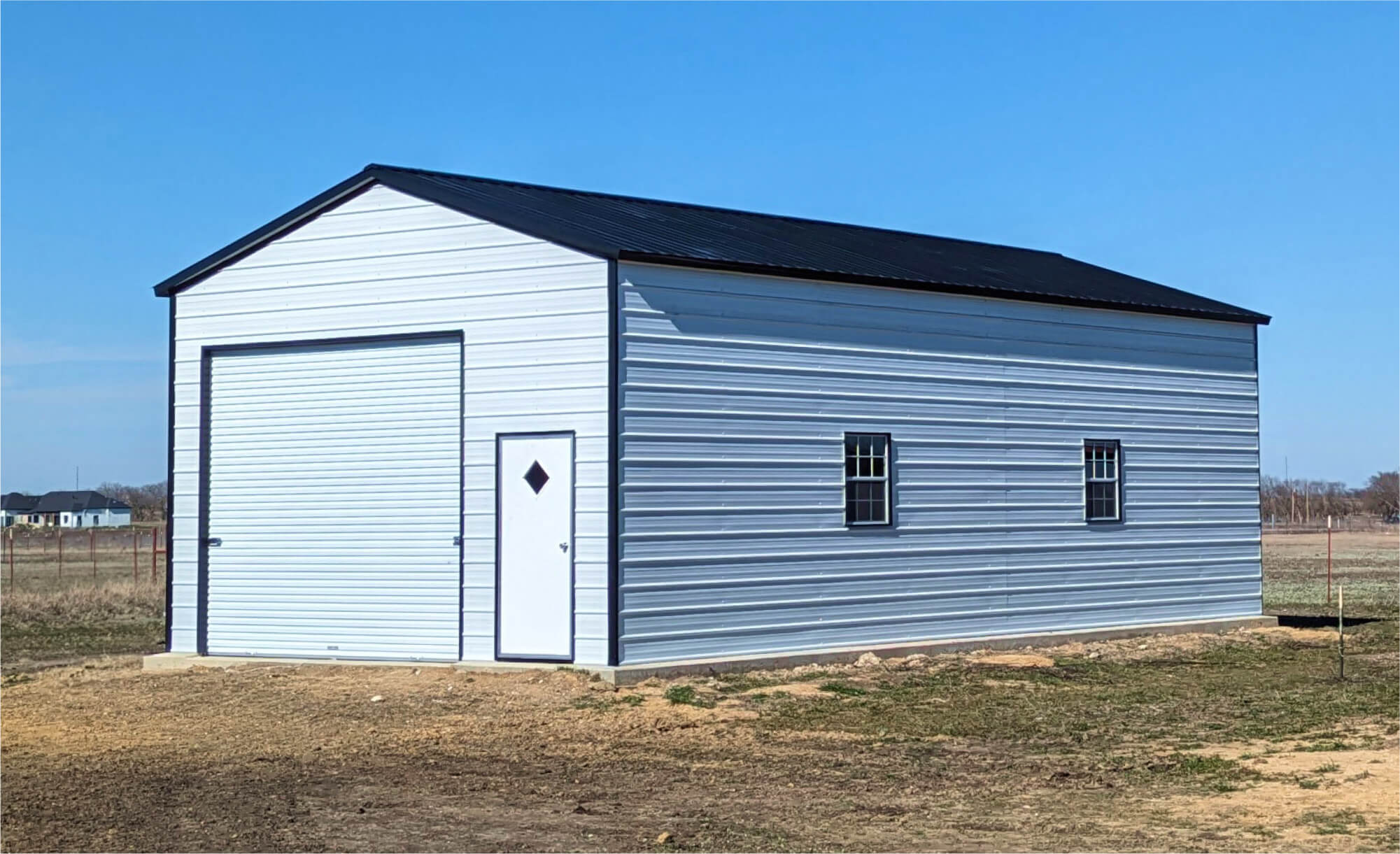 20x40 Vertical Roof Metal Garage