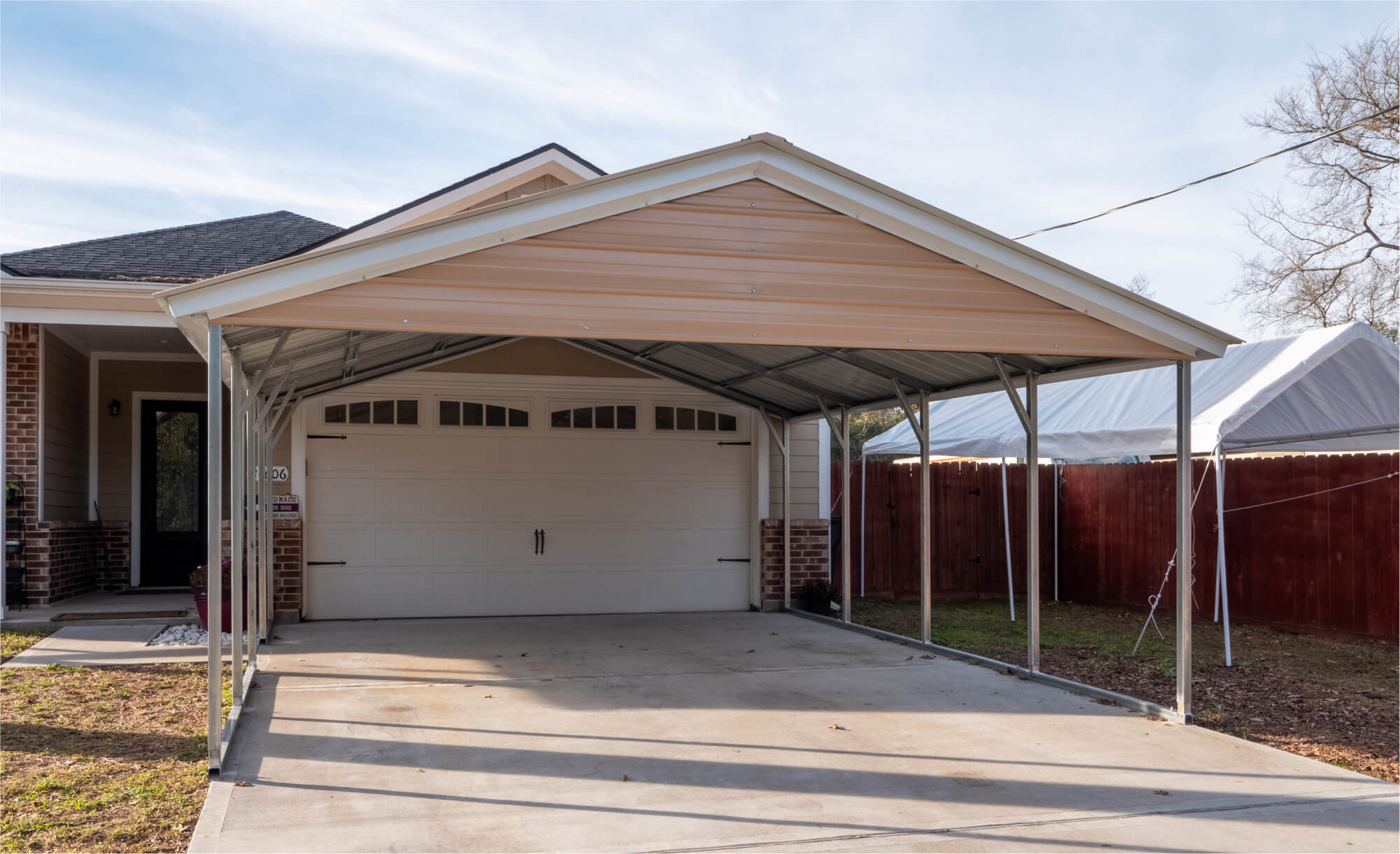 18x20 Vertical Roof Metal Carport