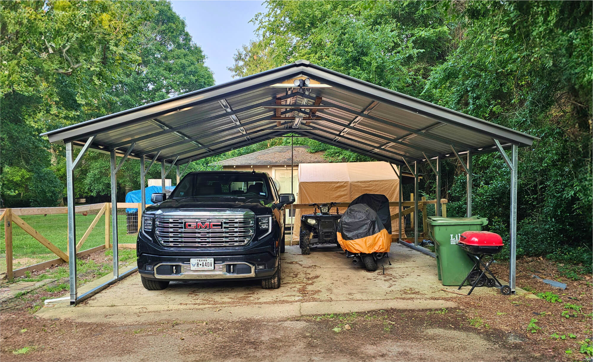 20x20 Vertical Roof Metal Carport