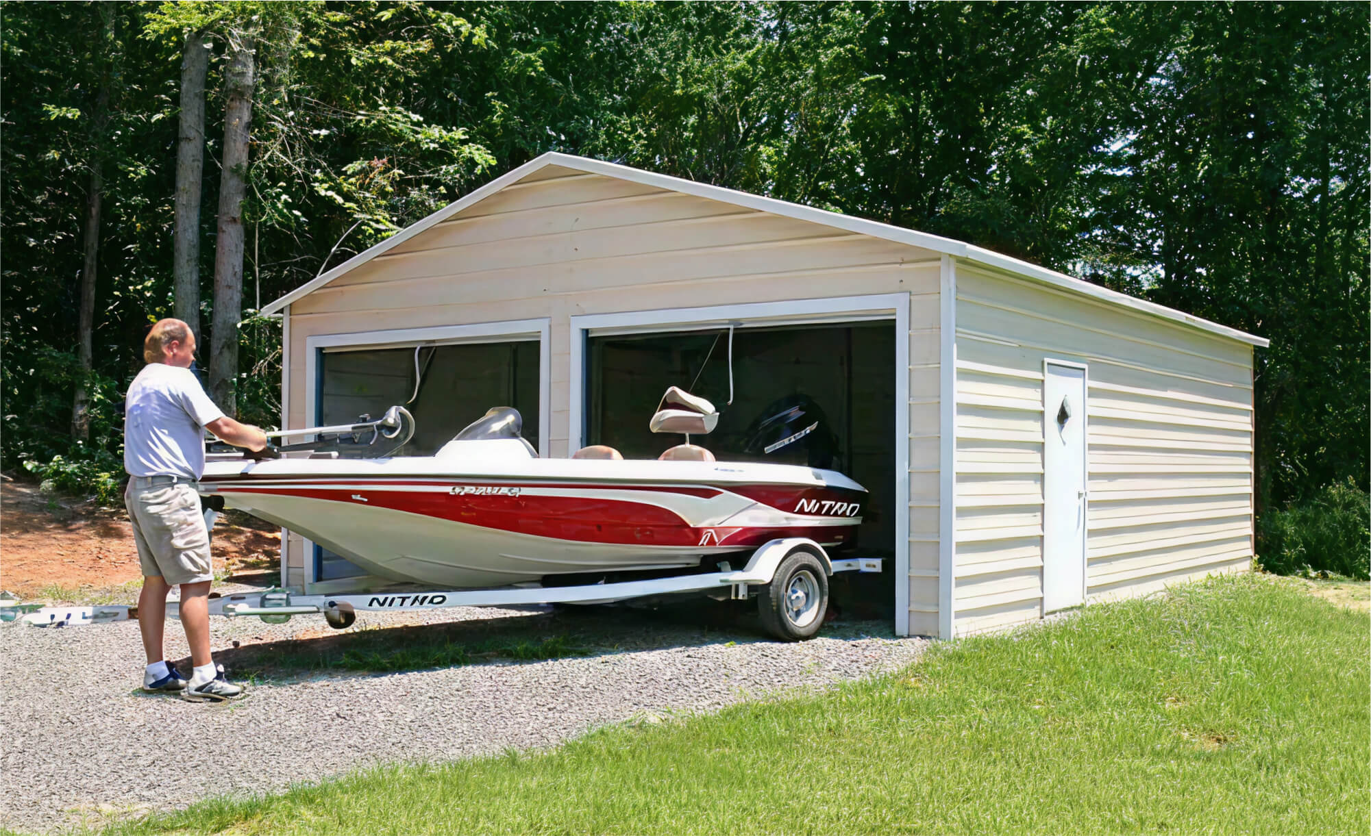 20x30 Boxed Eave Style Metal Garage