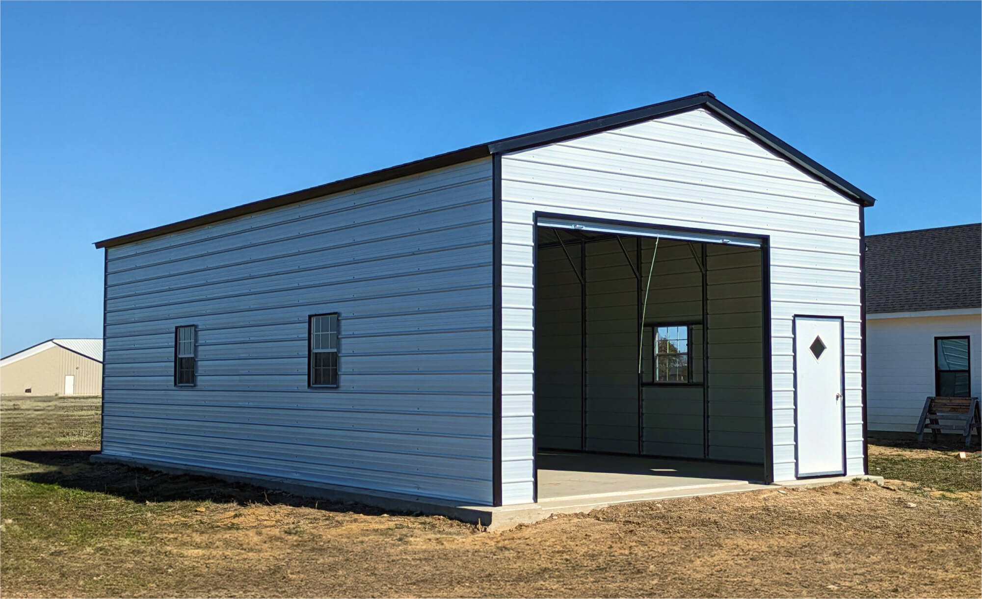 20x40 Vertical Roof Metal Garage