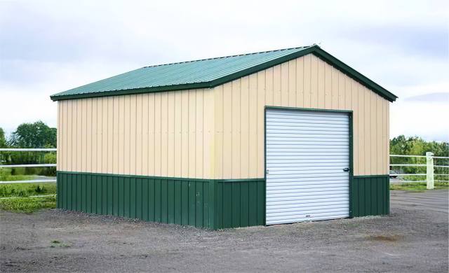 18x20 Vertical Roof Metal Garage