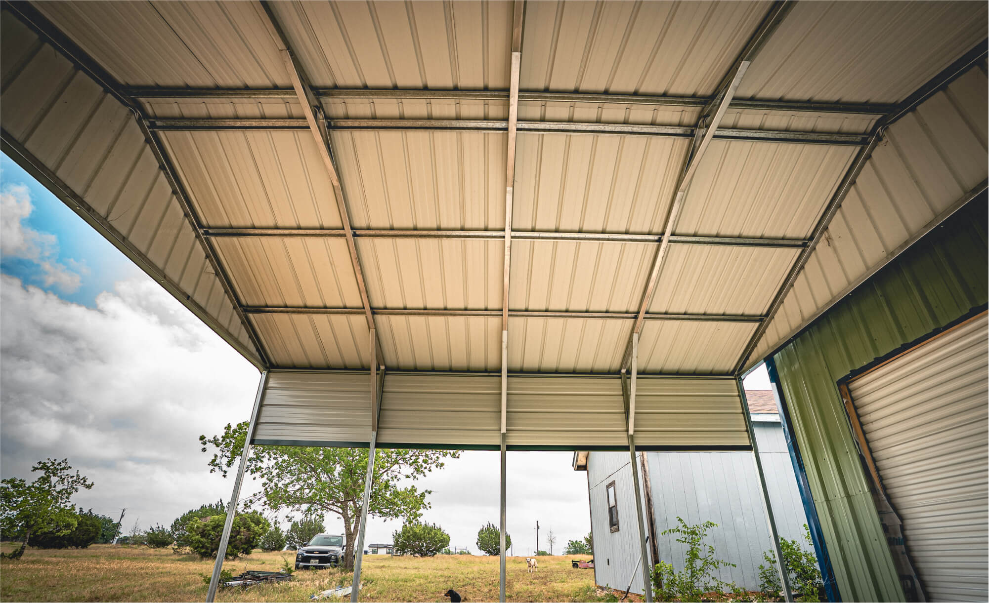 20x20 Vertical Carport