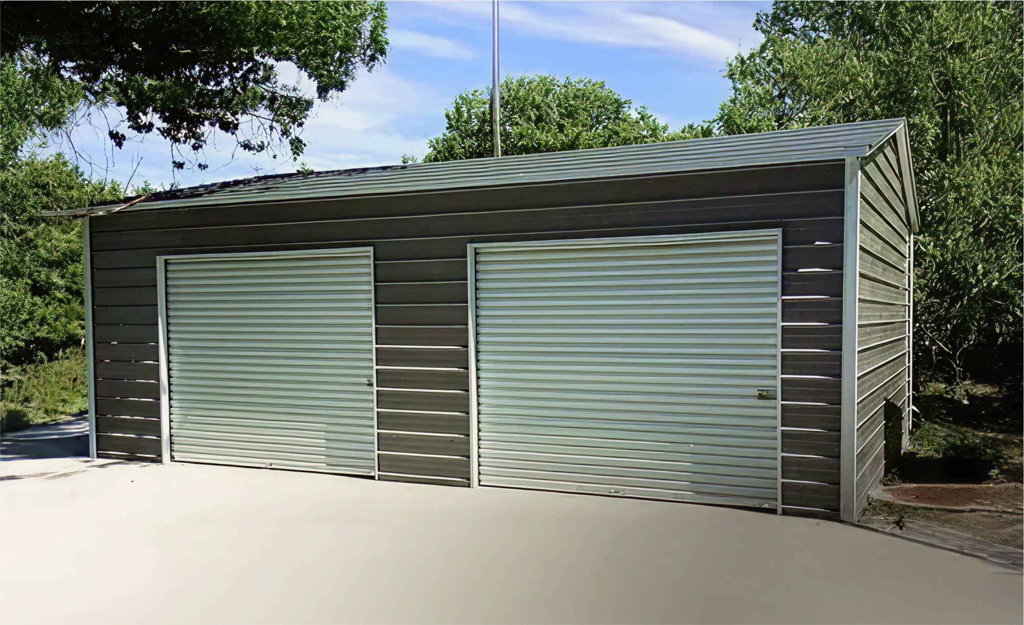 20x30 Boxed Eave Style Metal Garage