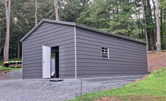 20x30 Vertical Roof Metal Garage North