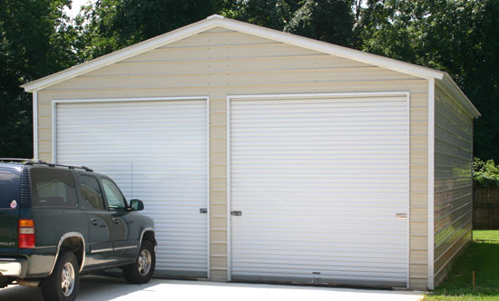 24x25 vertical metal garage
