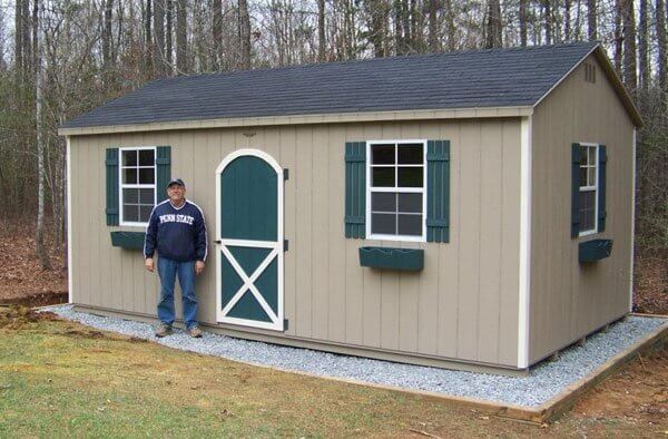 gravel foundation for storage sheds