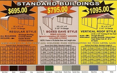 Carports Price Quote And Metal Garages Price Quote Alan S Factory Outlet