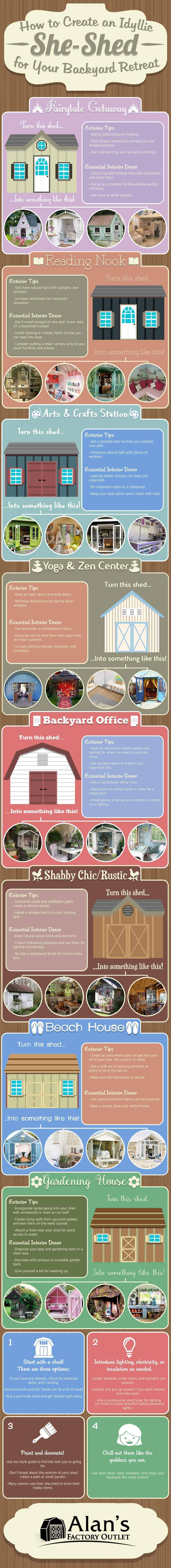 How to Create an Idyllic She-Shed for Your Backyard Retreat
