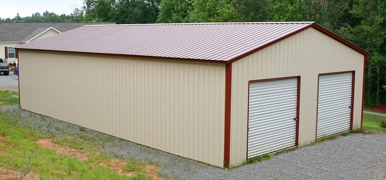 28x45 vertical metal garage