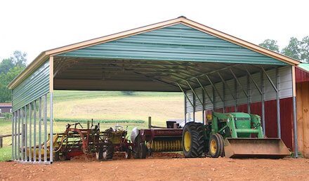 30 Wide Vertical Roof Carports