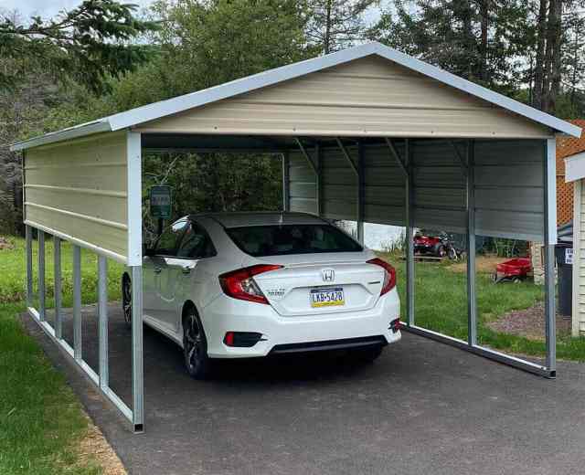 12x25 boxed eave carport