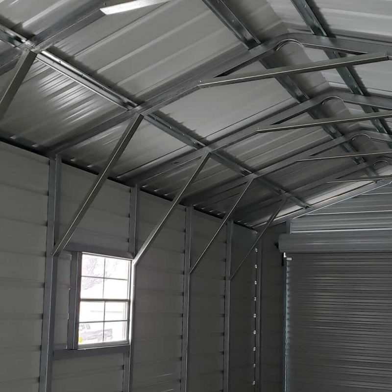 12x30 Vertical Roof Metal Garage - Alan's Factory Outlet