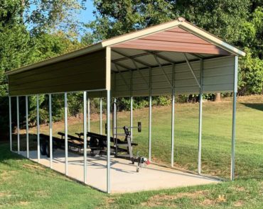 12x35 Vertical Roof Carport - Alan's Factory Outlet