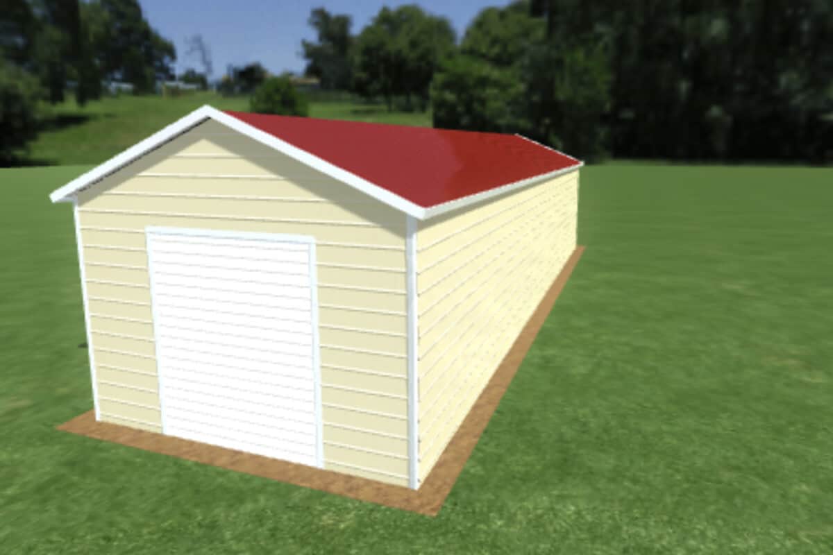 12x40 Vertical Roof Metal Garage - Alan's Factory Outlet