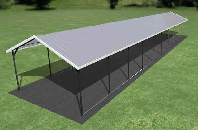 12x50 Vertical Roof Carport