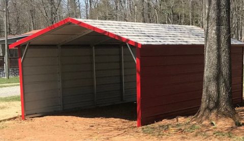 18x20 Boxed Eave Roof Carport - Alan's Factory Outlet