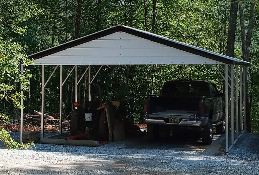 18x20 Vertical Roof Carport Alan's Factory Outlet
