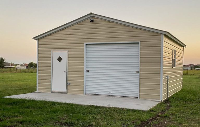 18x20 Vertical Roof Metal Garage - Alan's Factory Outlet