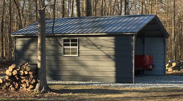 18x25 Vertical Roof Carport