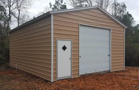 18x25 Vertical Roof Metal Garage - Alan's Factory Outlet