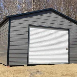 18x25 Vertical Roof Metal Garage - Alan's Factory Outlet