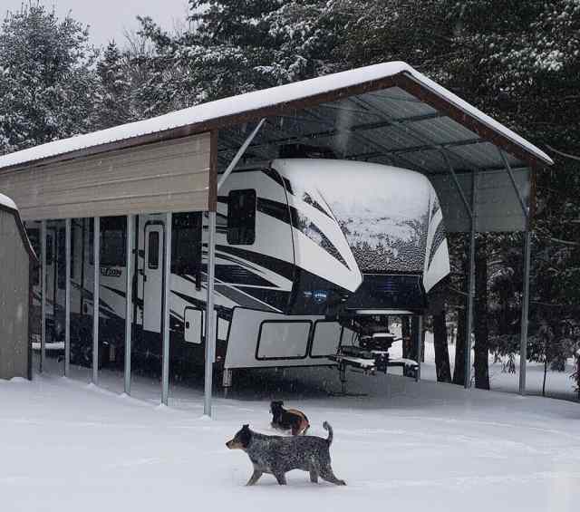 18x40 Vertical Roof Carport - Image 2