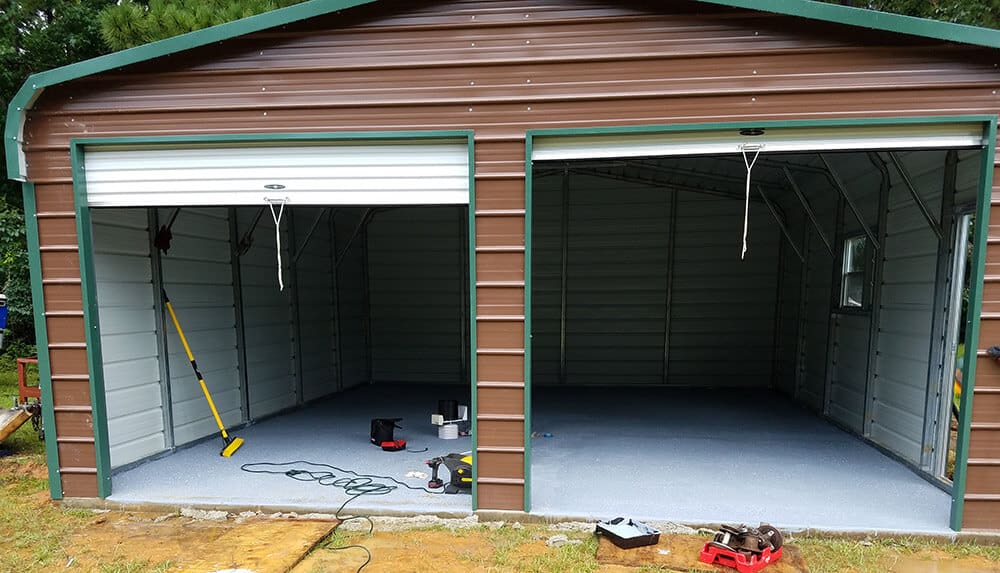20x20 Regular Roof Metal Garage Alan's Factory Outlet