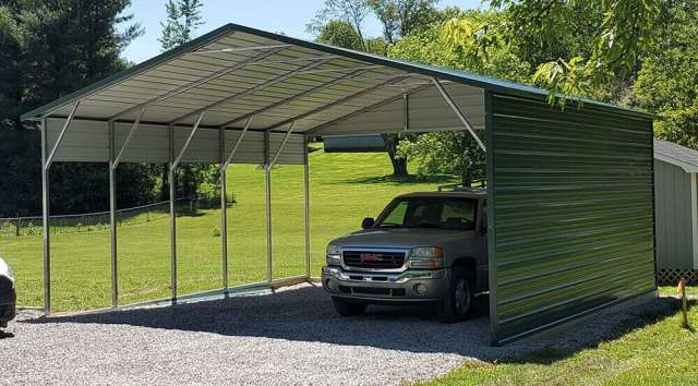 20x25 boxed eave carport