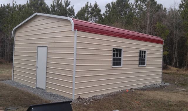 20x25 Regular Roof Metal Garage